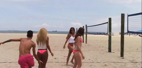  a day of summer with a horny college babes